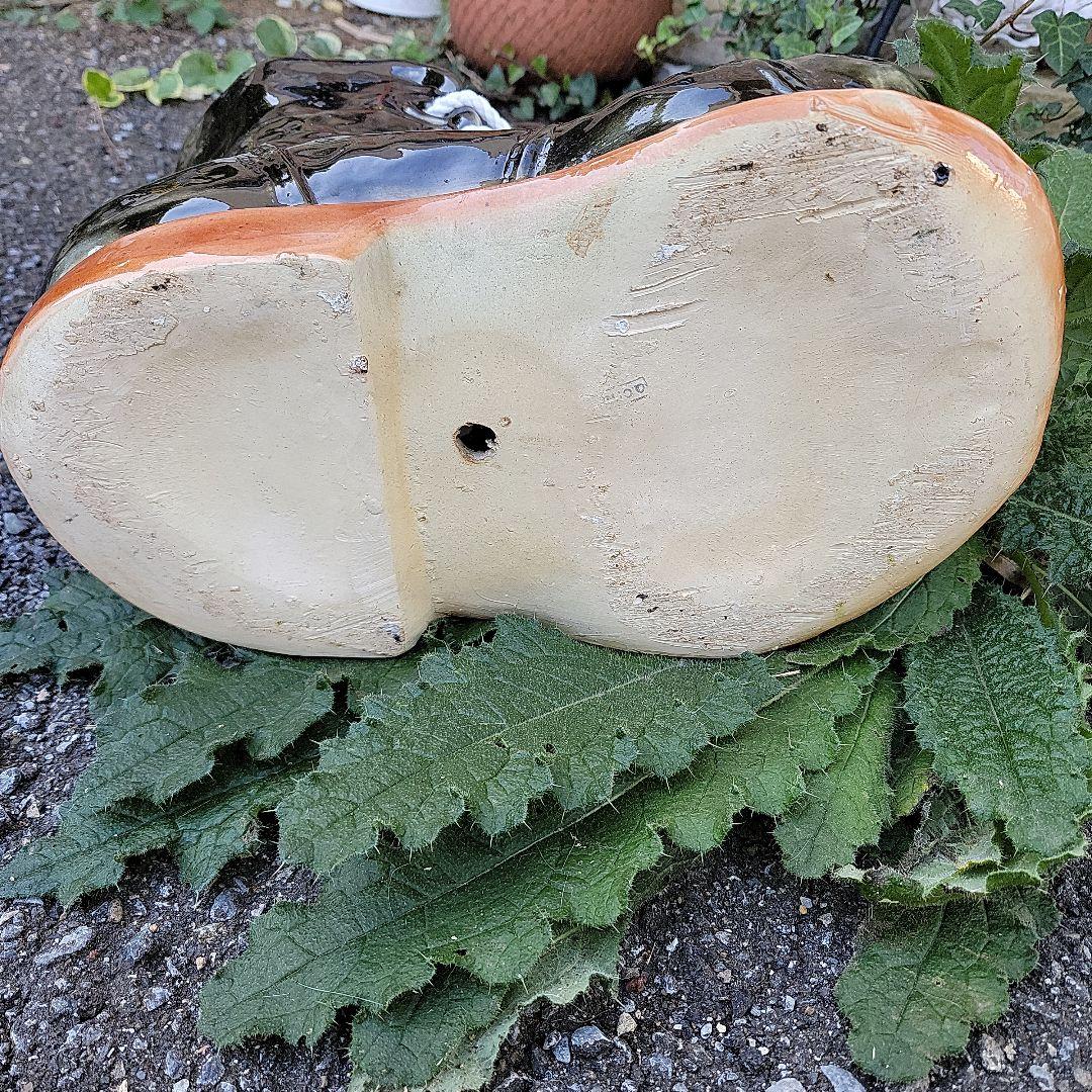 大型ガーデンオブジェ　プランター　置物　犬のフィギュア付き　ヴィンテージ