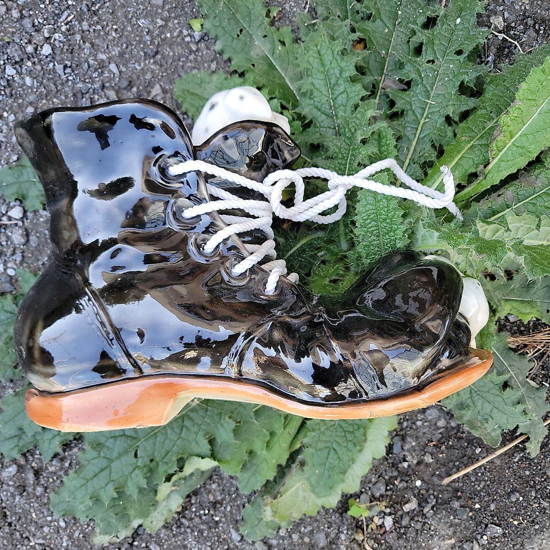 大型ガーデンオブジェ　プランター　置物　犬のフィギュア付き　ヴィンテージ