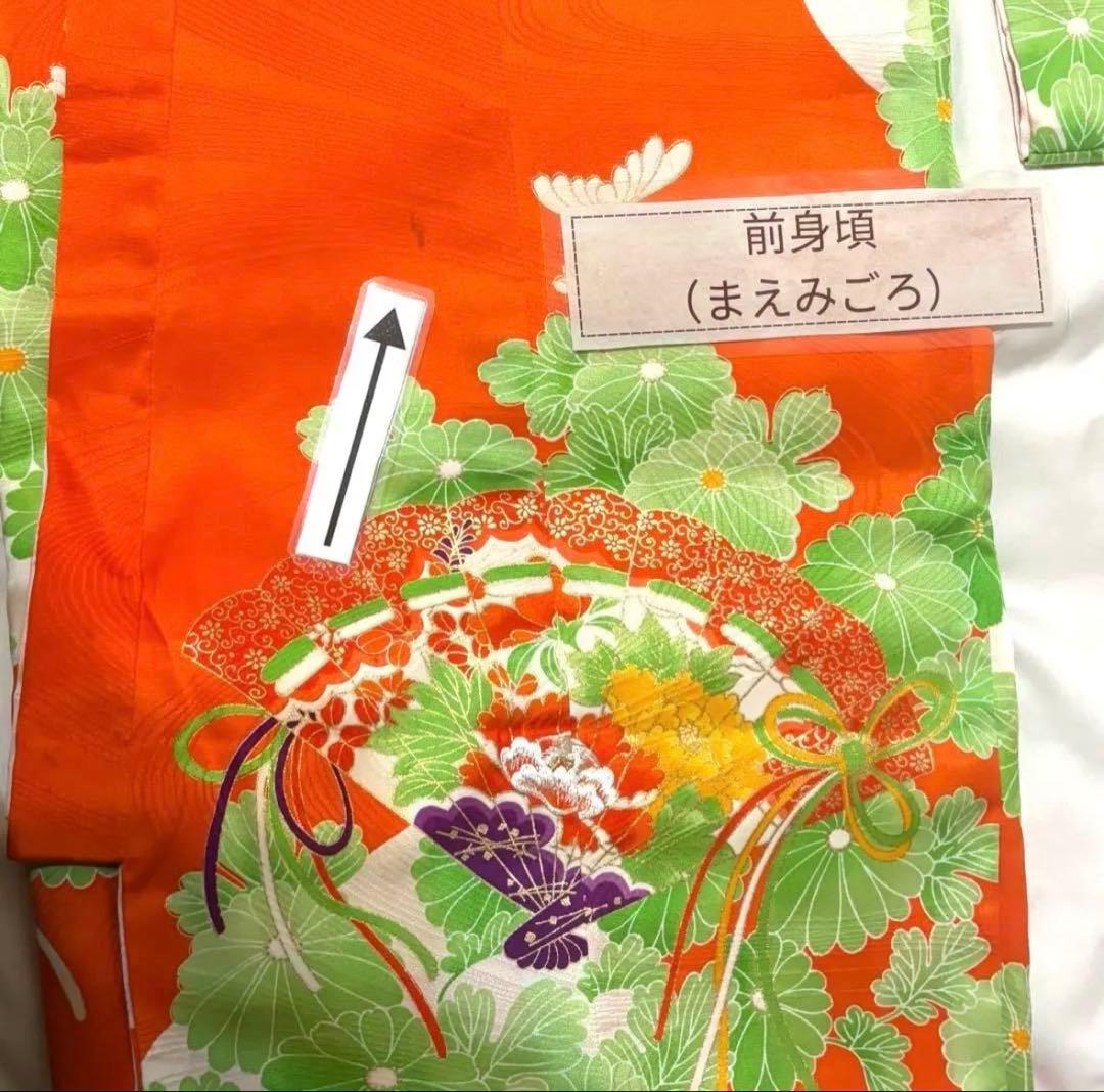 本日限定 七五三直前特別割引！お宮参り 七五三 3歳 着物セット 花柄 扇子柄