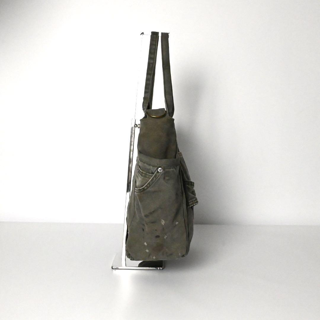 トートバッグ デニム ハンドメイド リメイクデニム　サイドポケット ユニセックス