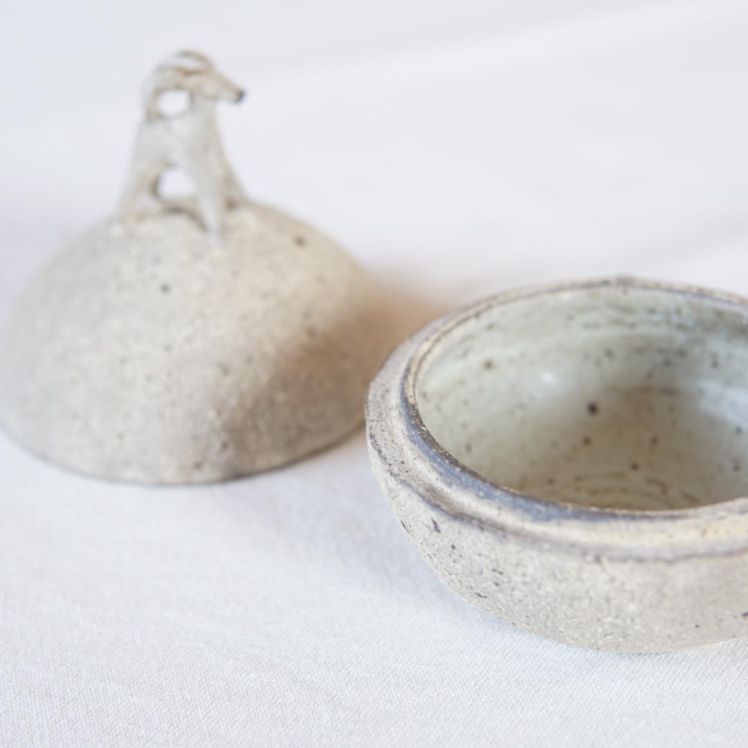 村上躍 蓋物　山羊