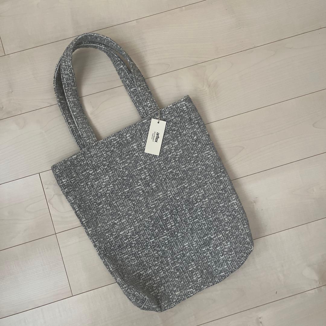 anflex グレー トートバッグ