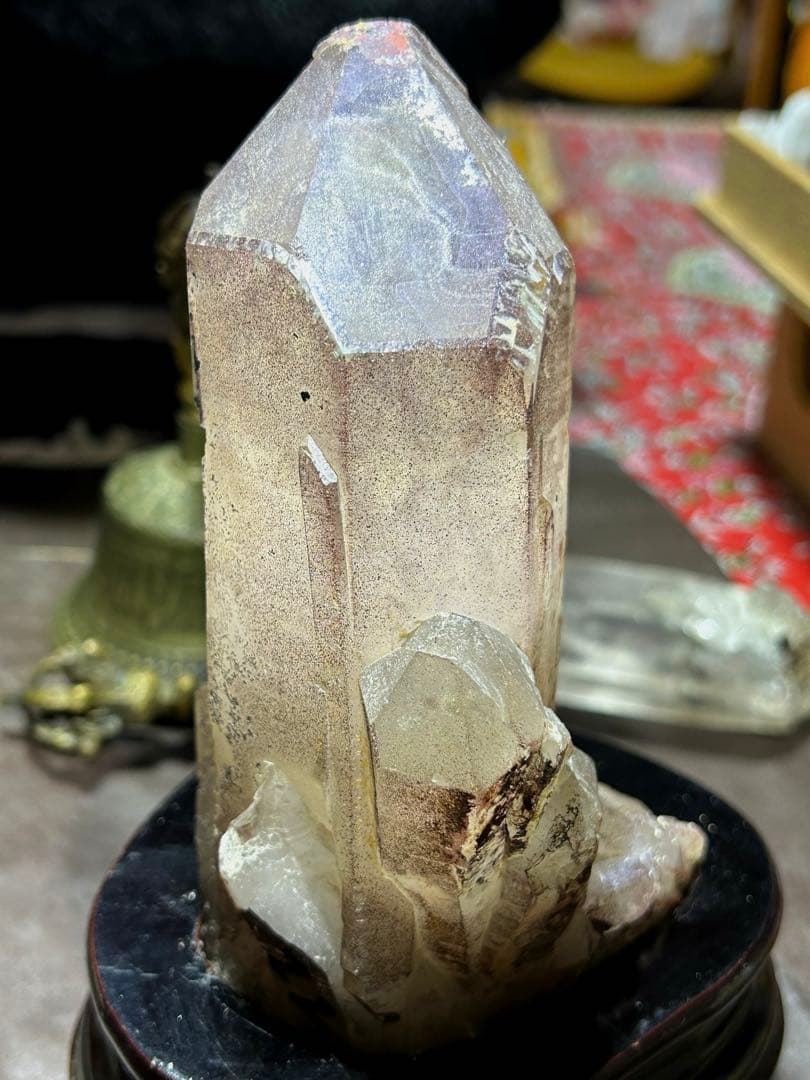 ☆ chie様帝王秘宝！ブラック　レッド　スーパーセブン　水晶　クラスター　原石