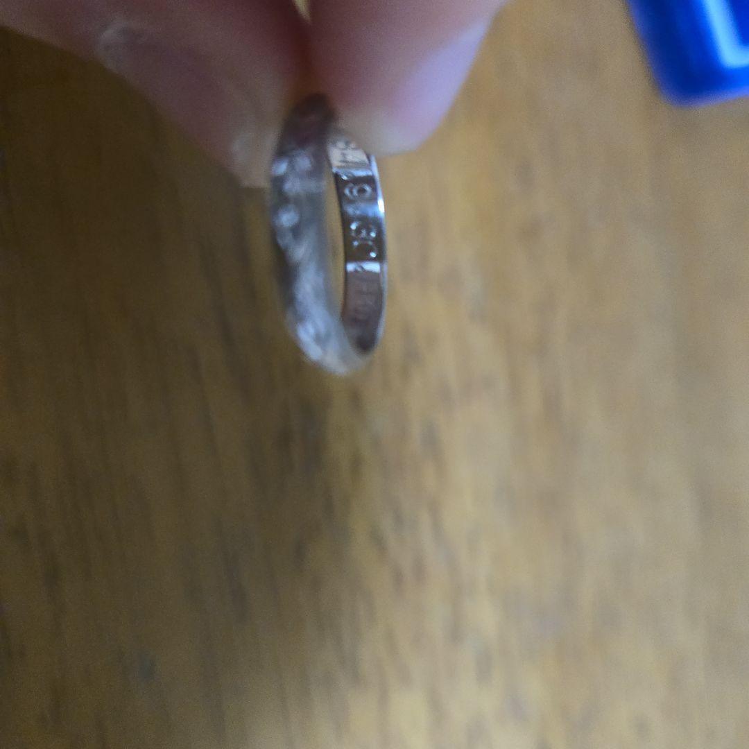 プラチナ　和彫り地金リング Pt900 結婚指輪 8号