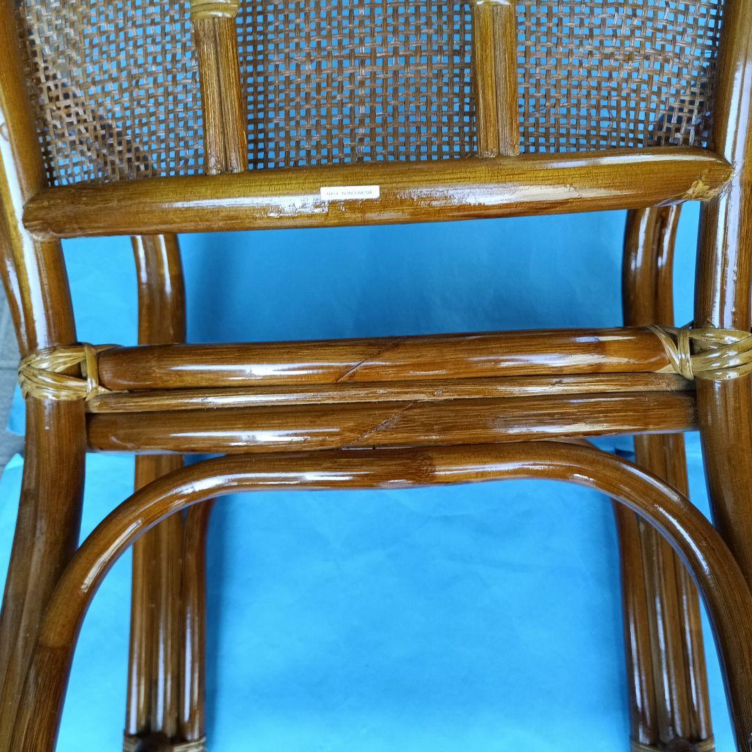 ❤❤❤最高級クラス！レトロ！美品！藤ラタン肘掛け座椅子＆新品クッション付き