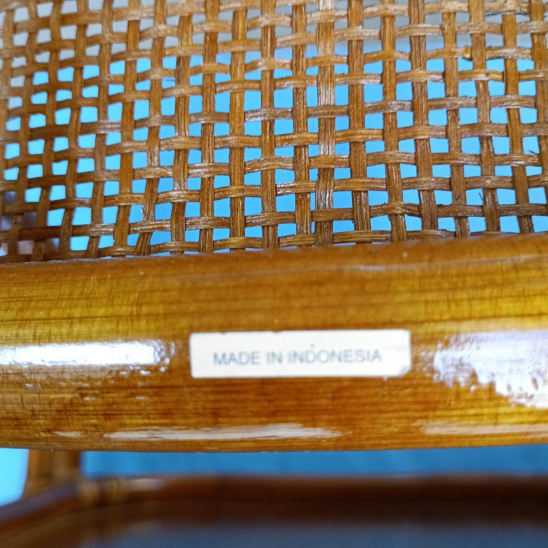 ❤❤❤最高級クラス！レトロ！美品！藤ラタン肘掛け座椅子＆新品クッション付き