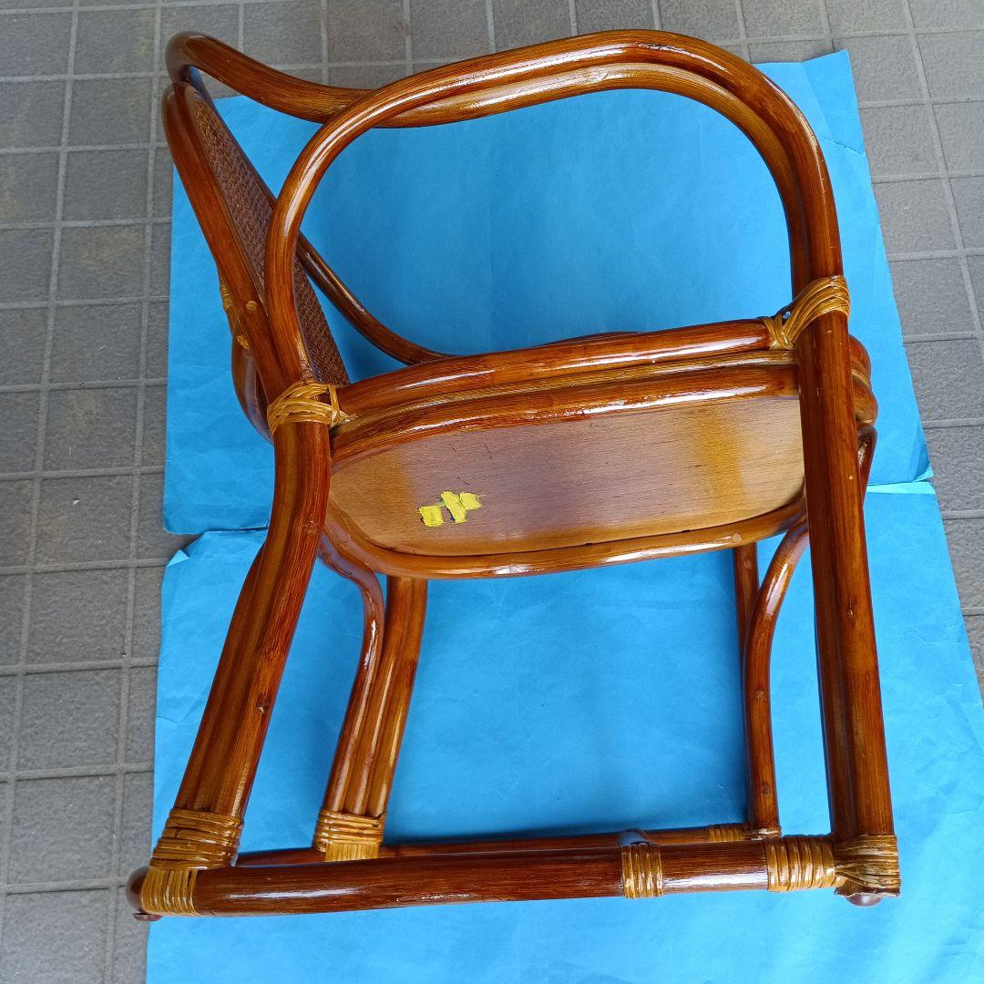 ❤❤❤最高級クラス！レトロ！美品！藤ラタン肘掛け座椅子＆新品クッション付き