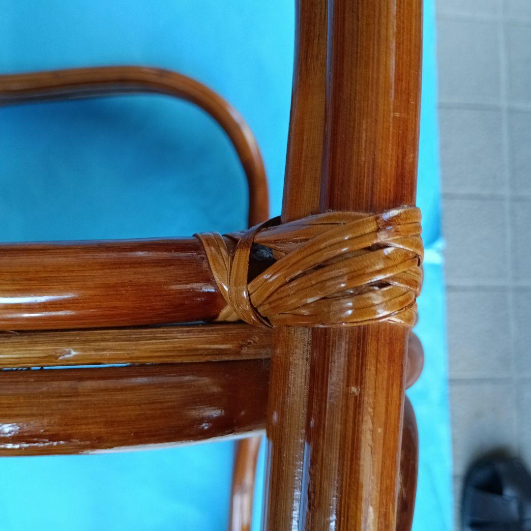 ❤❤❤最高級クラス！レトロ！美品！藤ラタン肘掛け座椅子＆新品クッション付き