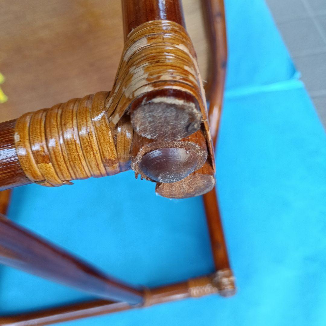 ❤❤❤最高級クラス！レトロ！美品！藤ラタン肘掛け座椅子＆新品クッション付き