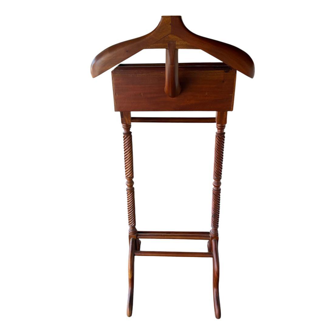 アンティーク調 木製バレットスタンド 収納付き 一点物