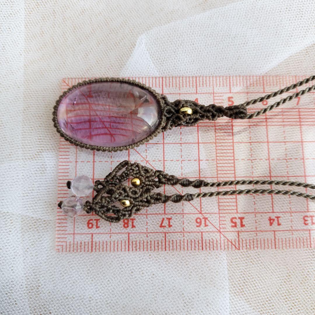 アメトリン　マクラメ編みネックレス