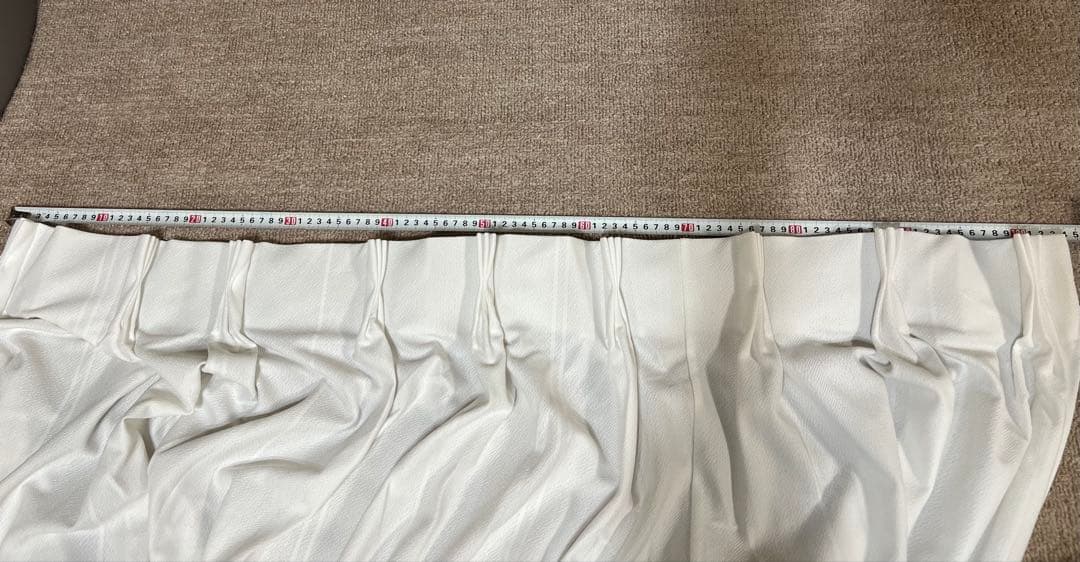 ホワイトレースカーテン 高さ×幅　240cm×103cm