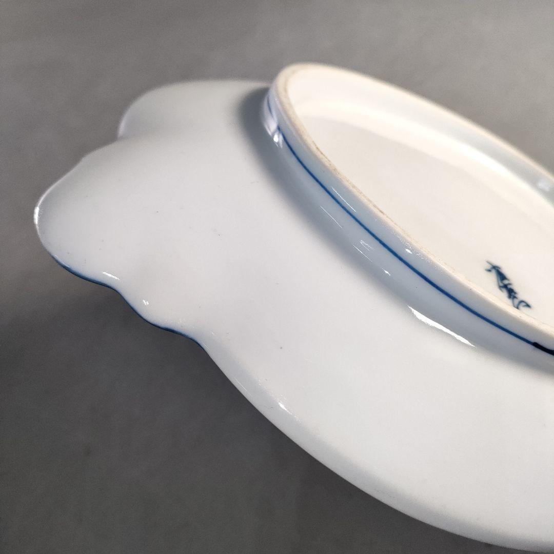 A1378-4/有田焼/富右衛門窯/団扇形皿11客/飾皿/盛皿/菓子皿/懐石道具