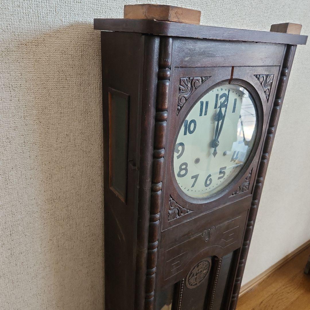 ボンボン時計　ジャンク品　インテリア　レトロ　時計　壁掛け時計　柱時計