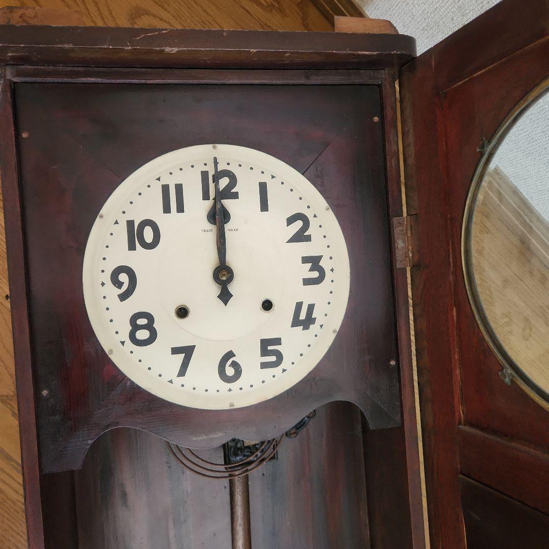 ボンボン時計　ジャンク品　インテリア　レトロ　時計　壁掛け時計　柱時計