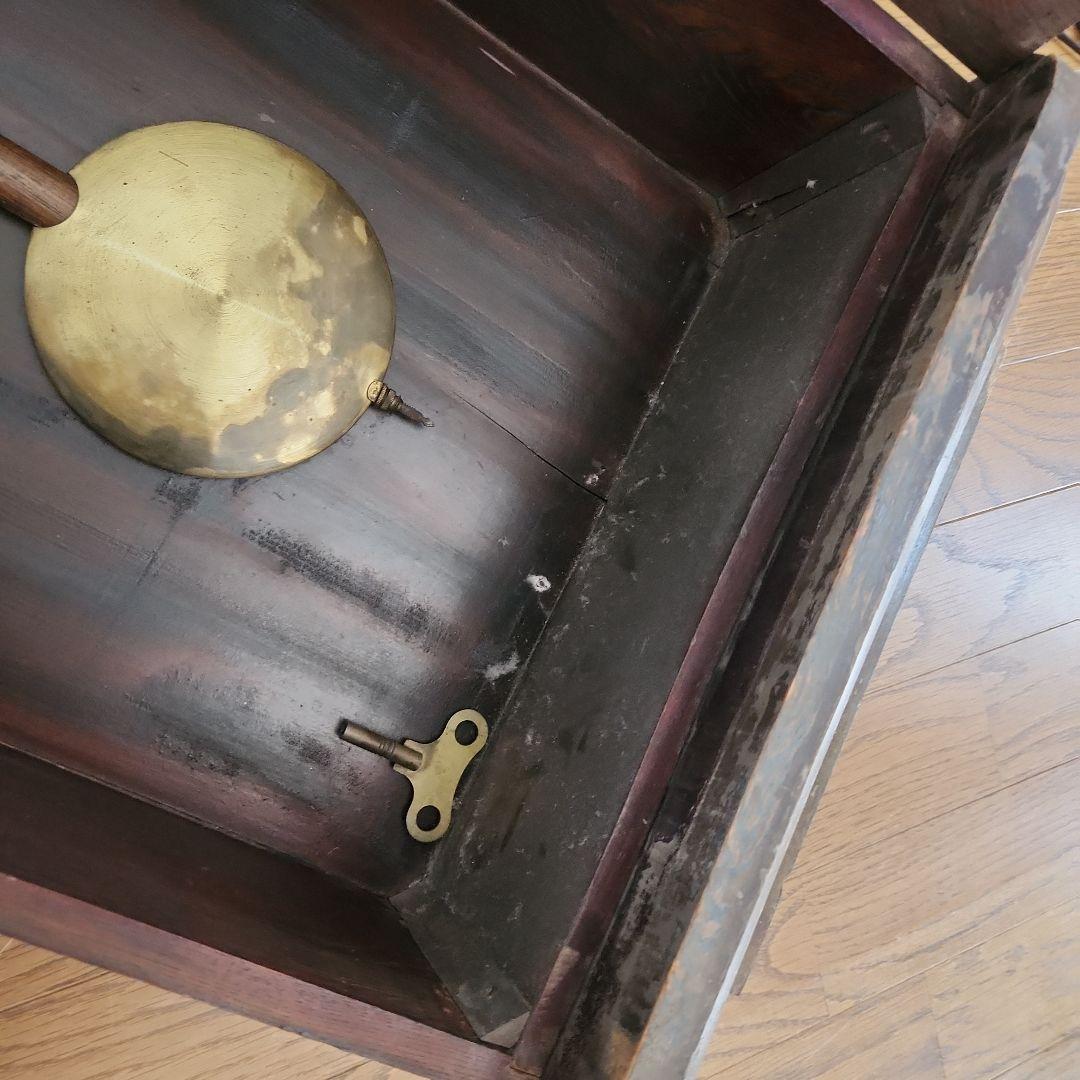 ボンボン時計　ジャンク品　インテリア　レトロ　時計　壁掛け時計　柱時計