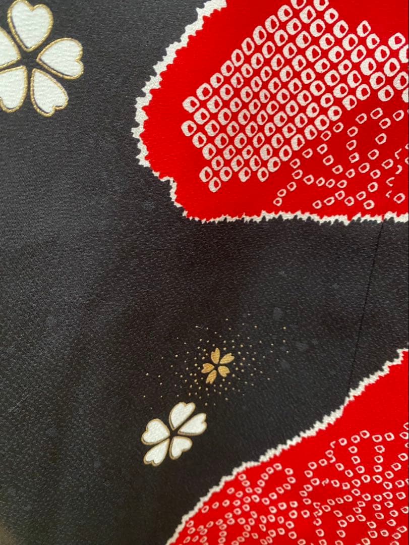 七五三7歳用正絹四つ身着物 帯 箱背子セット