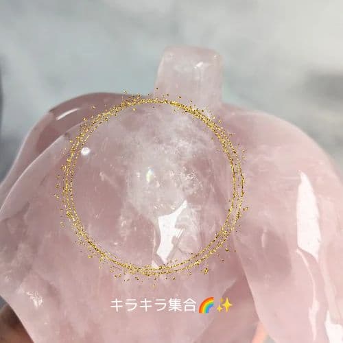 ✧ローズクォーツ ビッグローズ 薔薇 【E】✧