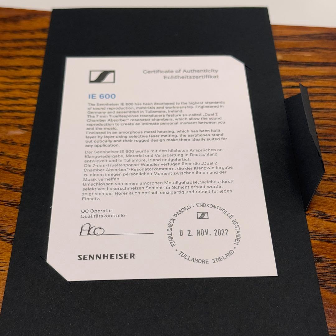 SENNHEISER IE600 美品 [純正品]