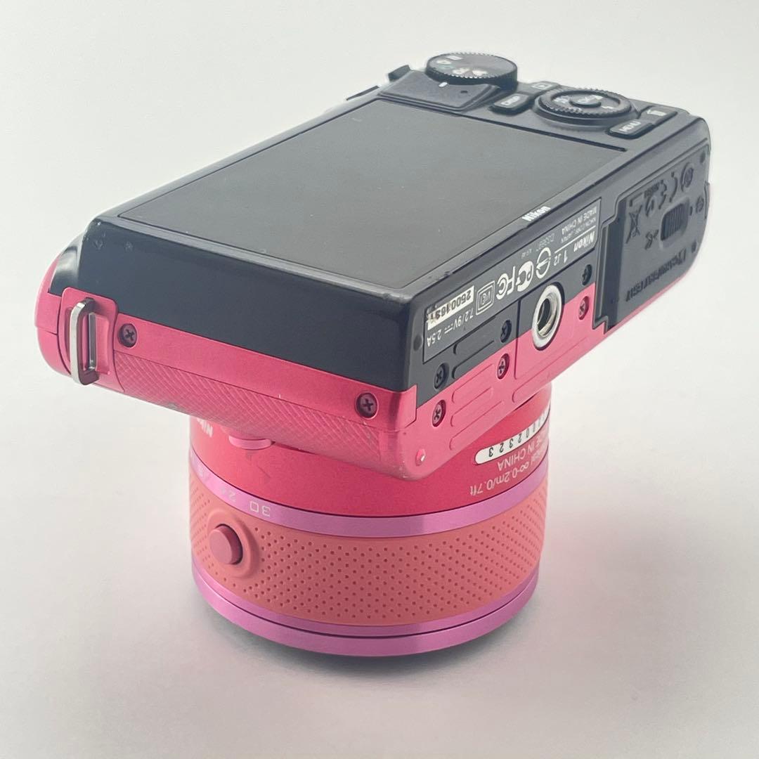 【極上美品・返品保証】Nikon1 J2ピンク10-30 レンズキット