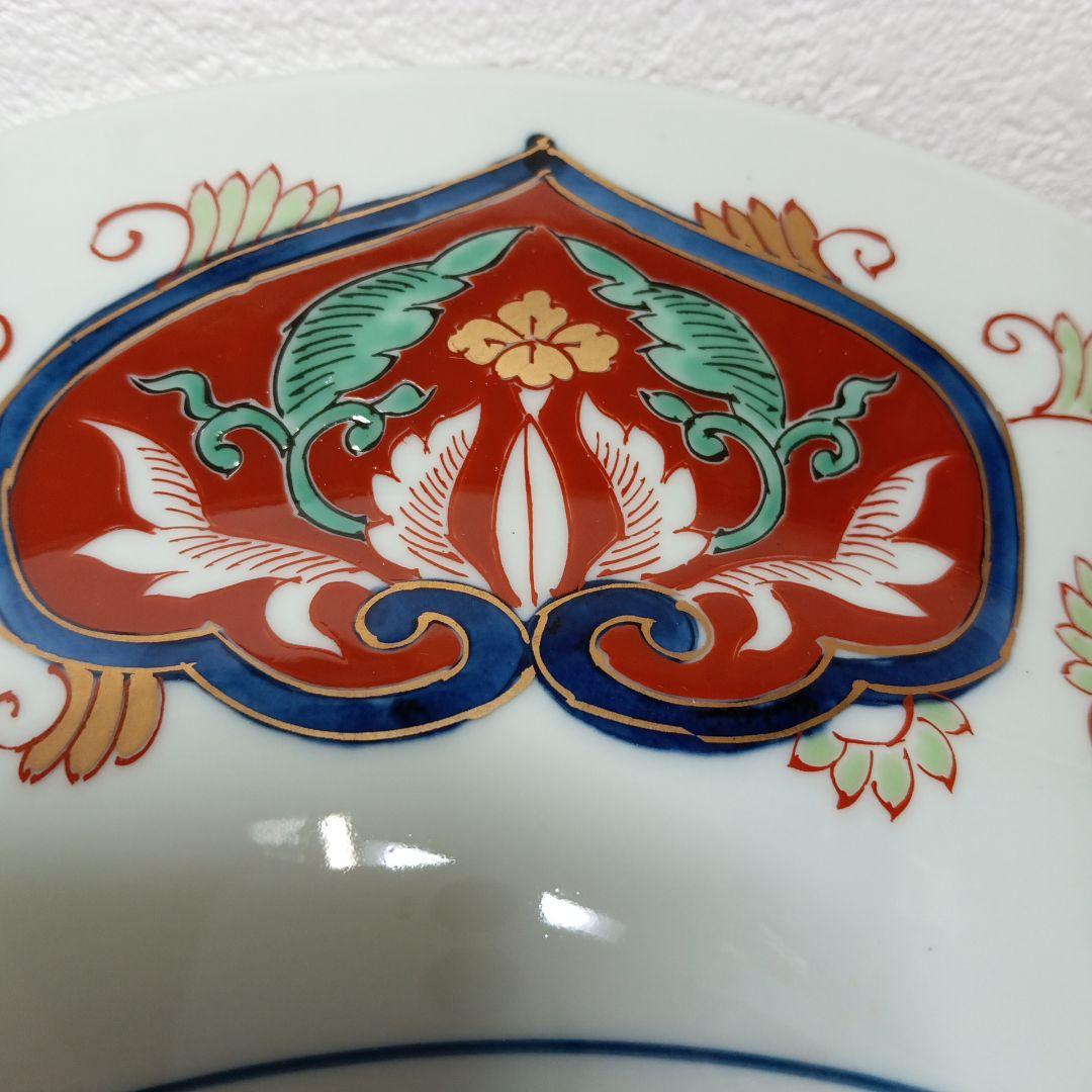 有田焼　極錦　金彩　古伊万里　飾り皿　日肥　其泉作