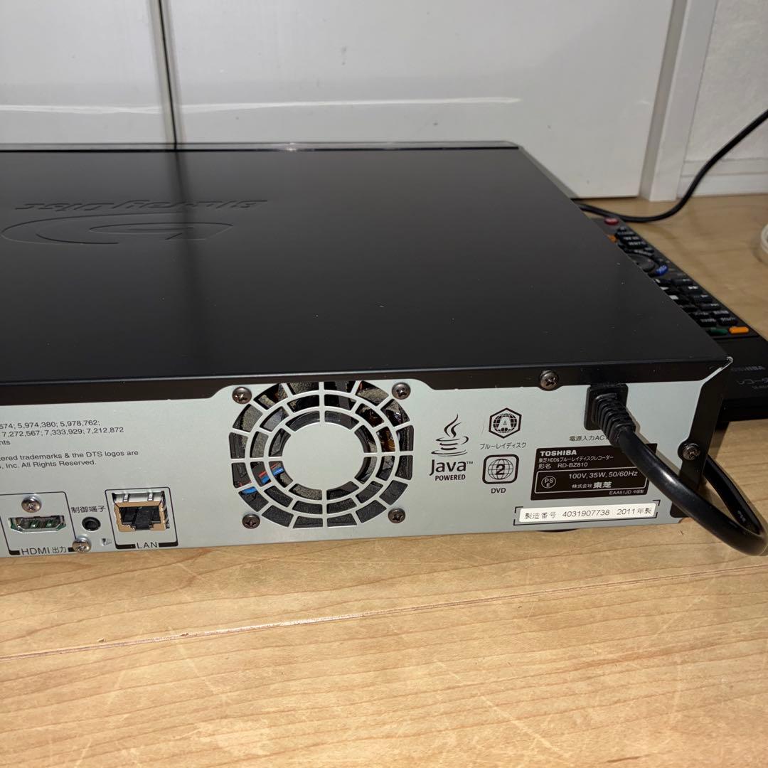 大容量モデル　東芝レグザ　ブルーレイレコーダー　RD-BZ810