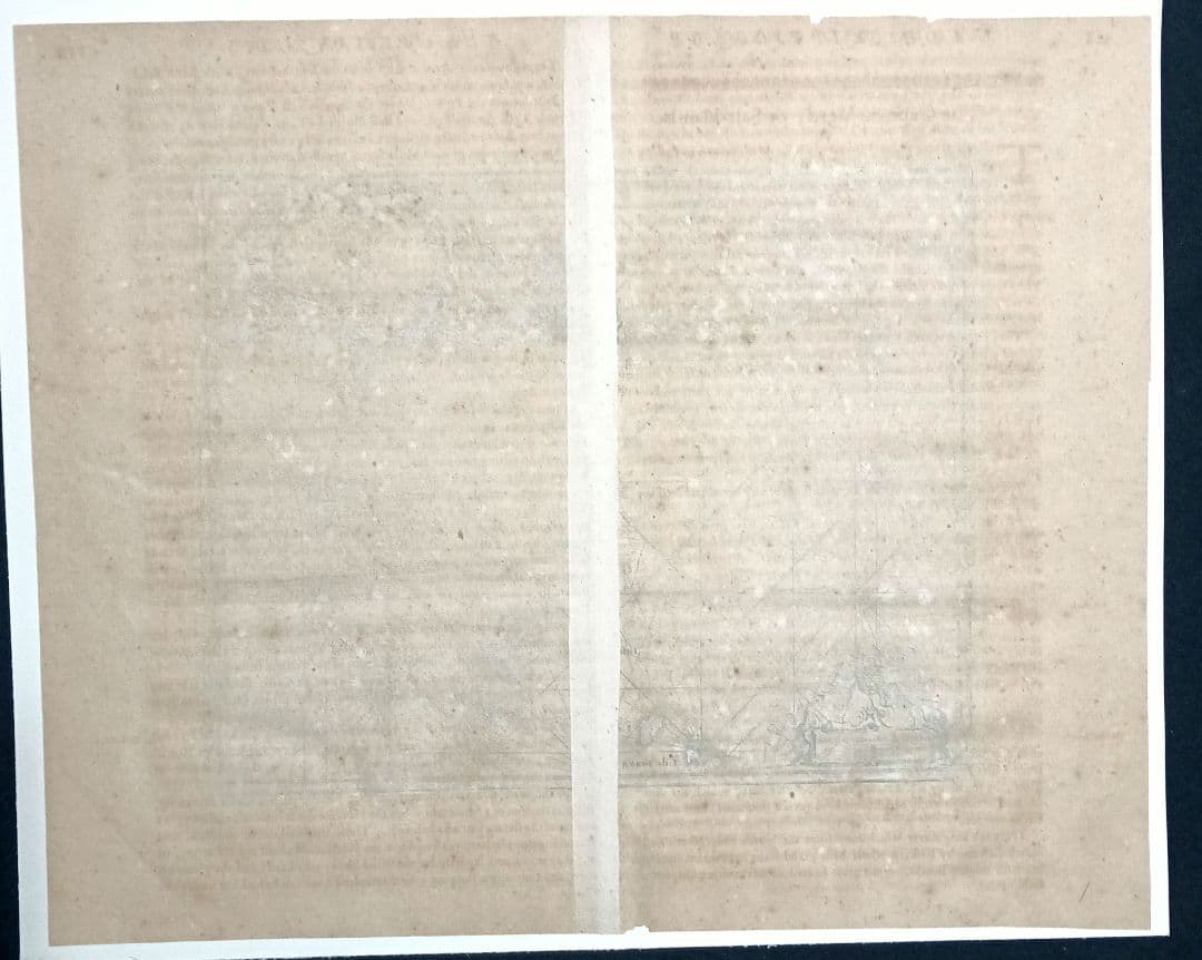 額装品　古地図　1670年頃　J.オーギルビー　「カーボべルデ諸島」海図