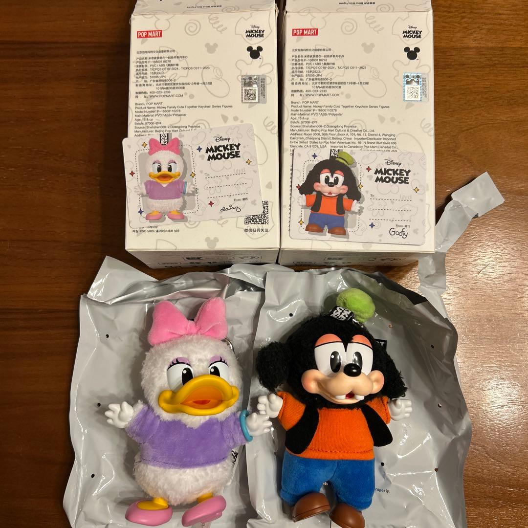 POPMART DISNEY ミッキーファミリー ぬいきー　デイジー　グーフィー