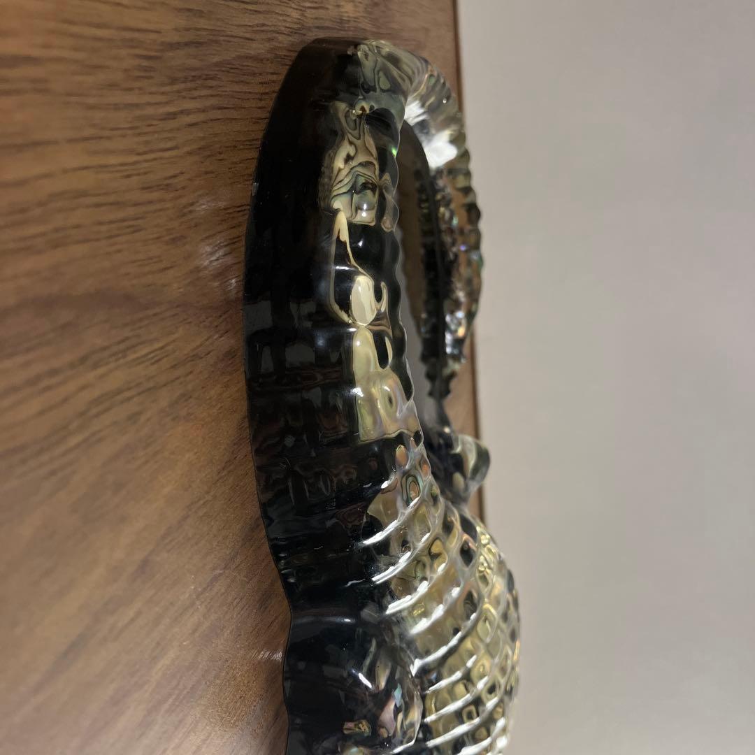 ヴィンテージオーストラリア製 マリンオパールワニミラー 雑貨 灰皿