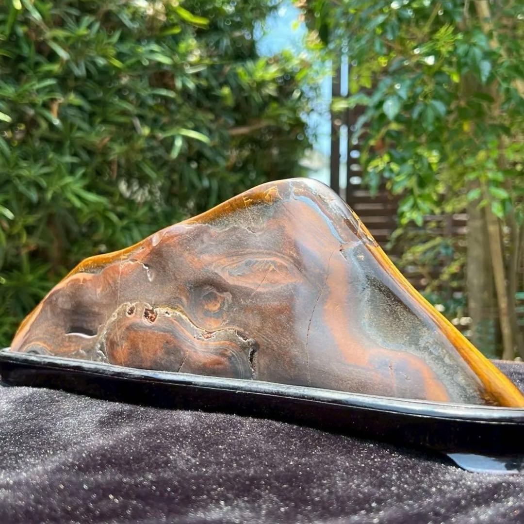 ☆超大型 激レアサイズ☆素敵な色合いと模様☆タイガーアイ 虎目石 原石 天然石