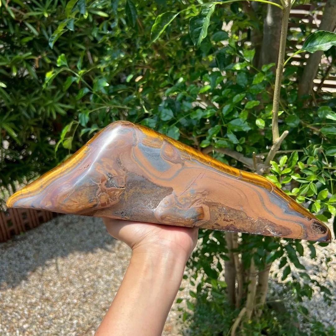 ☆超大型 激レアサイズ☆素敵な色合いと模様☆タイガーアイ 虎目石 原石 天然石