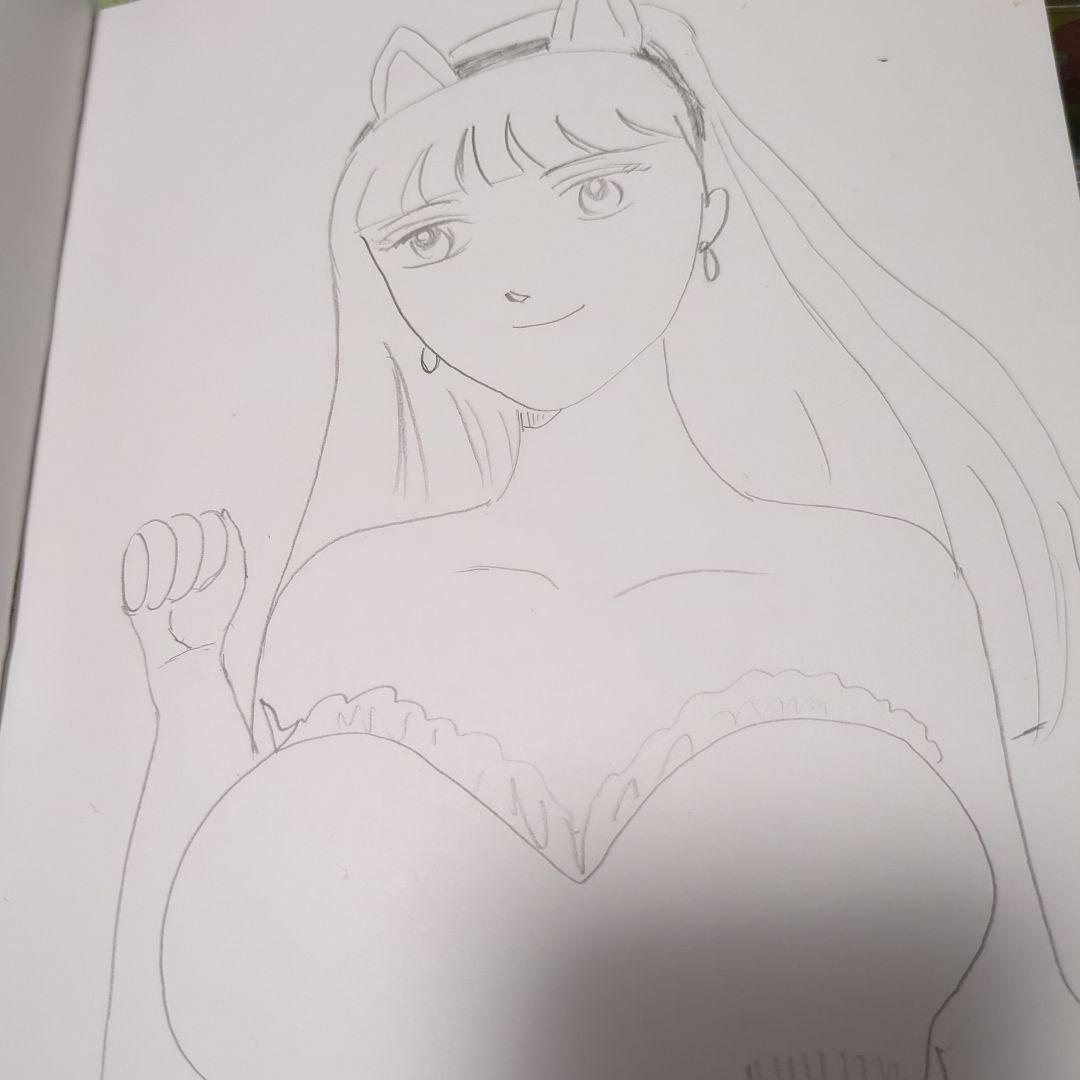 猫耳アニメキャラクターイラスト