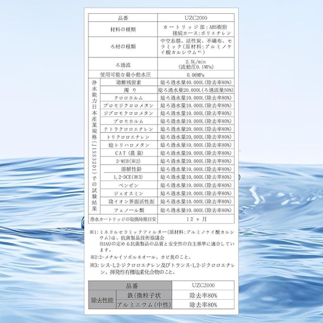 UZC2000 浄水器カートリッジ 【13物質除去】 浄水器カートリッジ