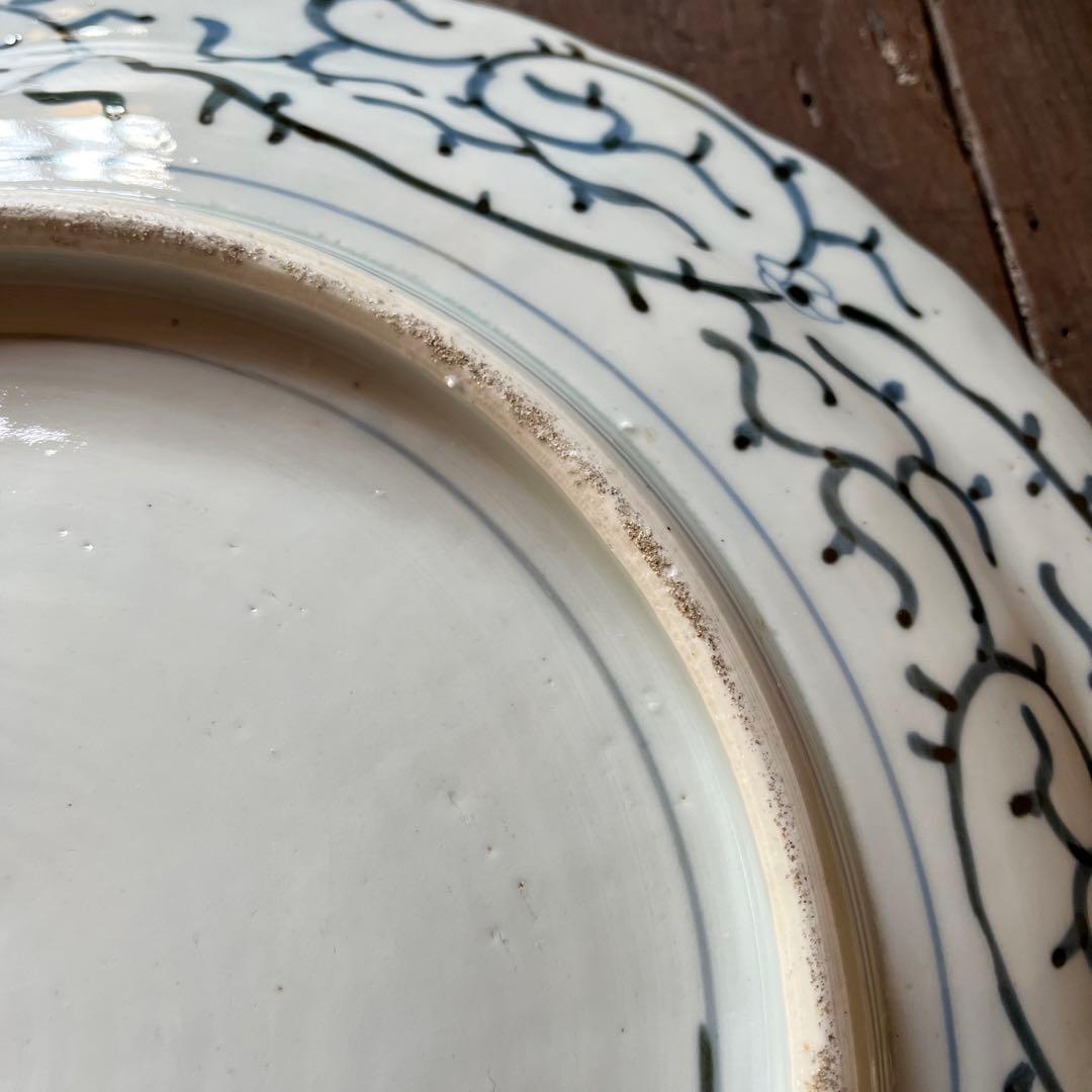 古伊万里　大皿　印判　染付　松竹梅　42cm