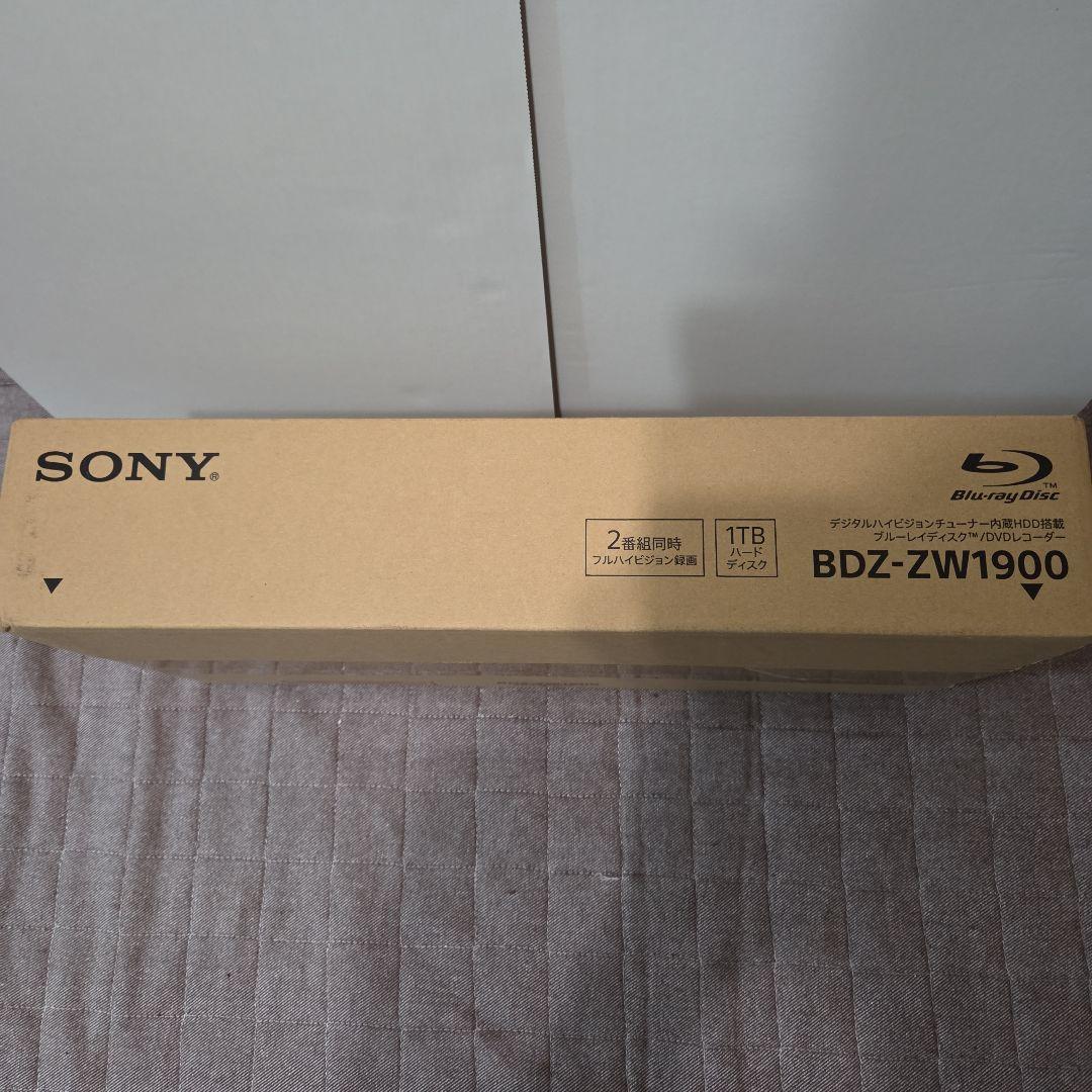 新品　SONY ブルーレイレコーダー BDZ-ZW1900　2024年モデル