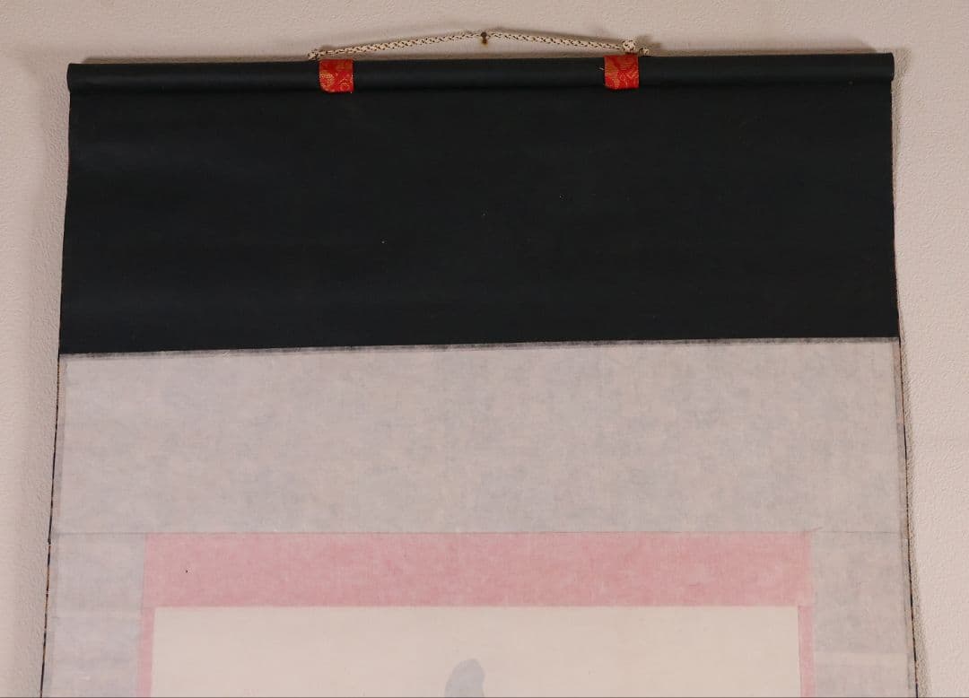 【真作】慈法 六字名号 南無阿弥陀仏佛 絹本 掛軸 共箱 釈迦如来像 MB256