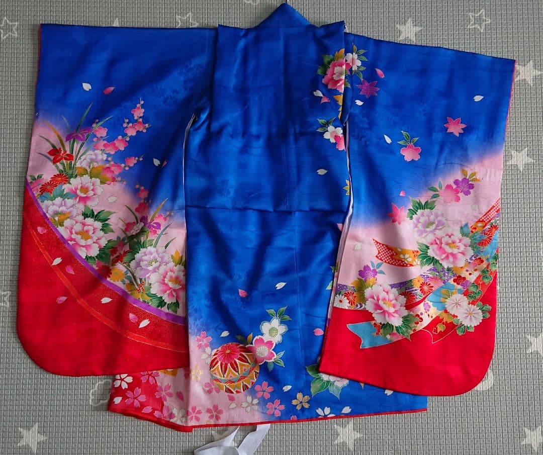 3歳 着物フルセット 被布×2 草履×2 長襦袢 七五三 初詣 正絹 肩上腰上済