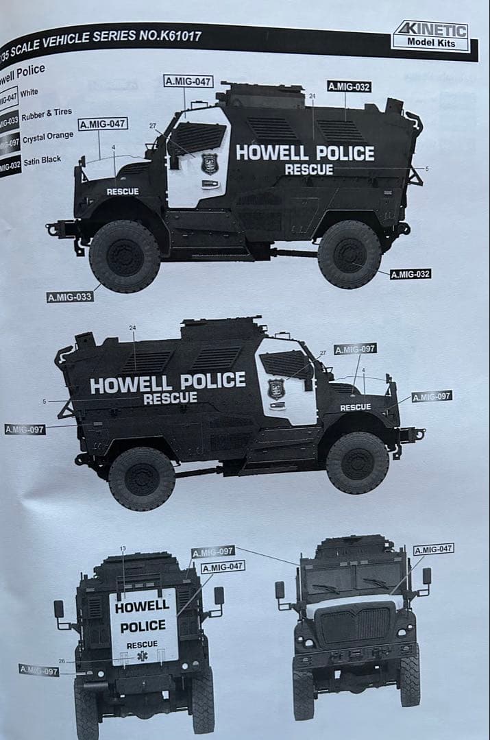 キネティック　1/35スケール　アメリカ合衆国 警察装甲輸送車