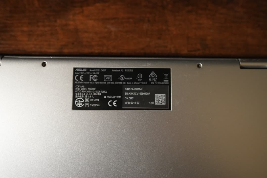 ASUS Chromebook C425TA 14インチ 8GB/64GB