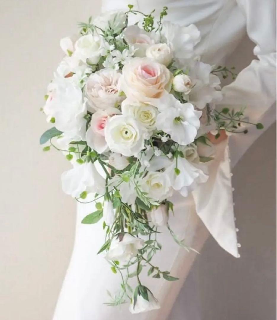 結婚式　ブーケ　ブートニア　造花　ウェディング