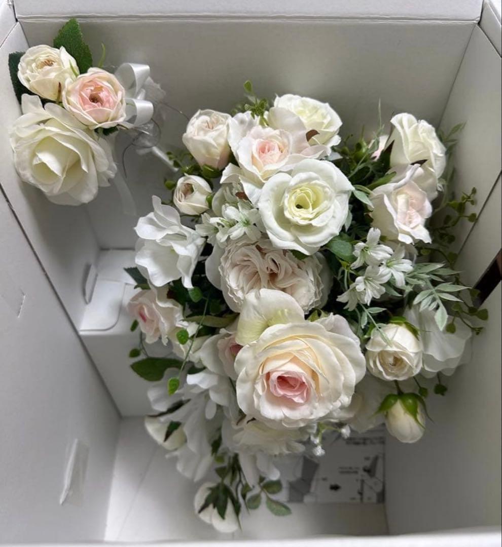 結婚式　ブーケ　ブートニア　造花　ウェディング