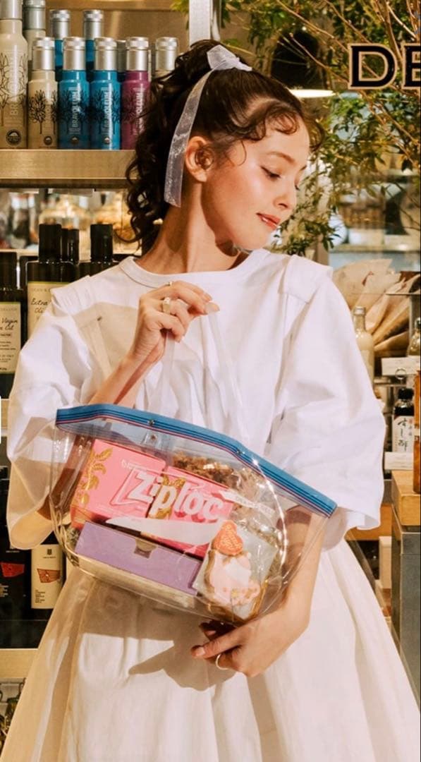 DEAN & DELUCA×Ziploc(R)×BEAMS クリアトートバッグS