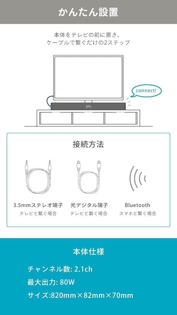 【開封済・未使用】FUNLOGY SOUND3 スピーカー サウンドバー 黒