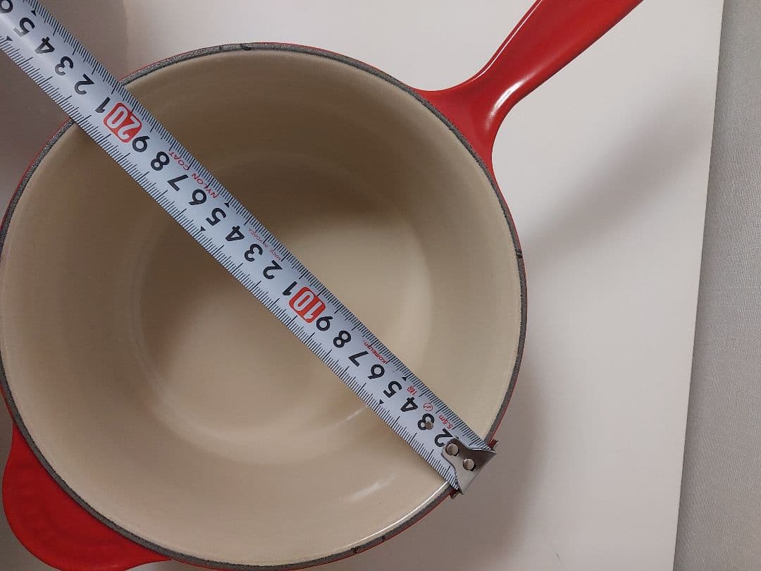 美品　ル・クルーゼLE CREUSET レッド 片手鍋　20センチ赤