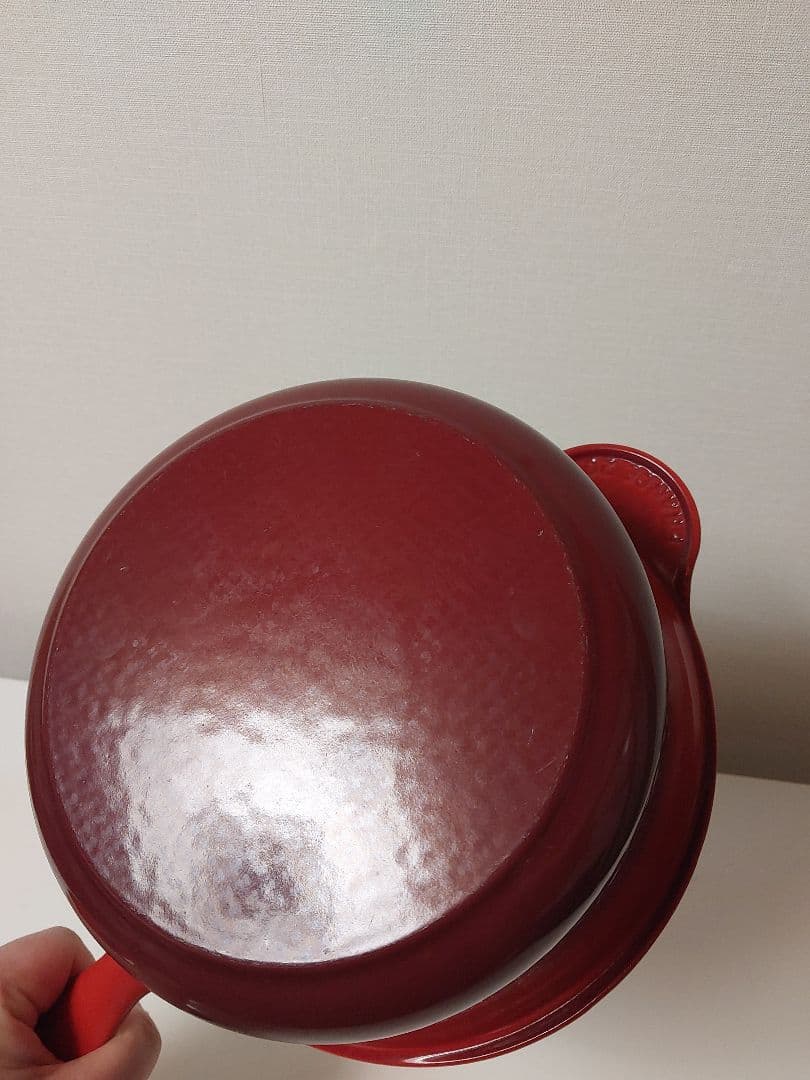 美品　ル・クルーゼLE CREUSET レッド 片手鍋　20センチ赤