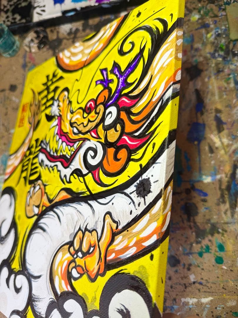 カッパ☆ 龍神 開運絵画 原画 キャンバスアート