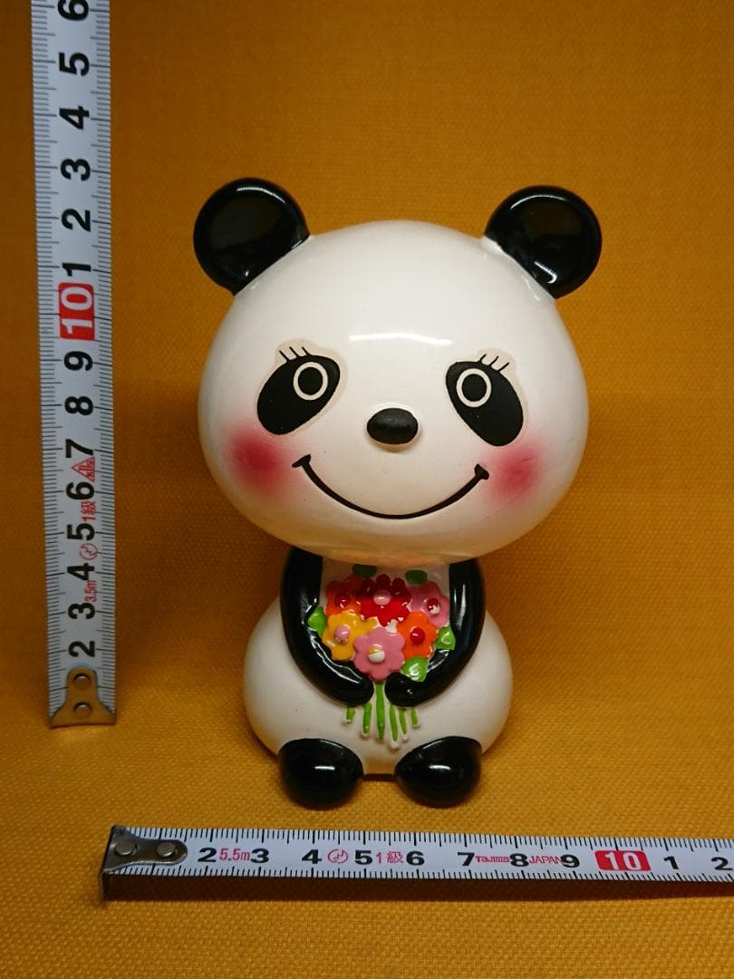 ビンテージ　パンダ　貯金箱　陶器　置物　インテリア　工芸品　美術品　A1761