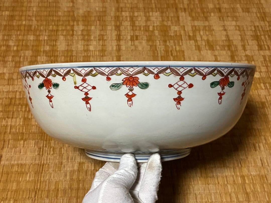 古伊万里 伊万里 金彩 色絵 牡丹紋 大鉢 深鉢 盛鉢 時代物