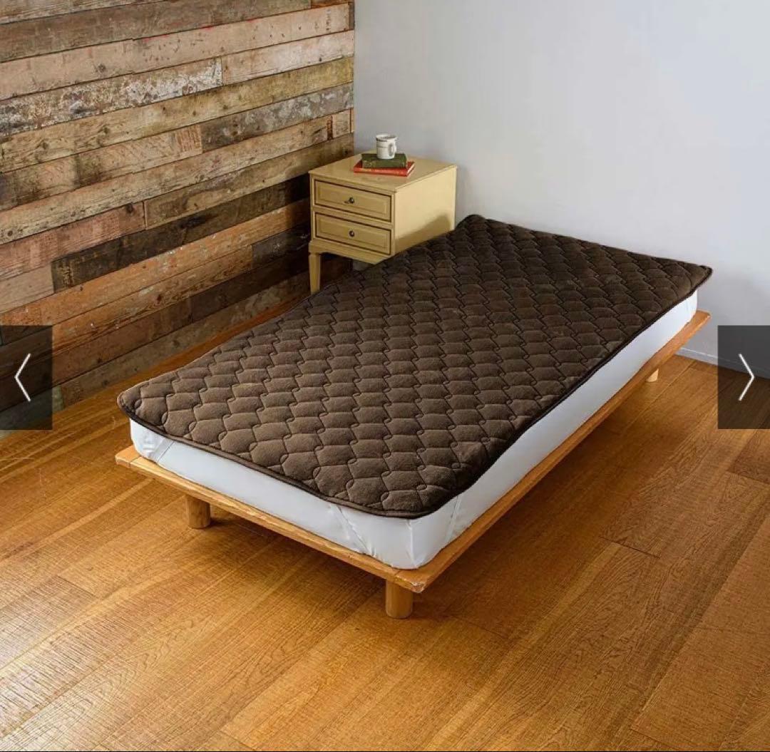 新品未使用　ヒートループ（R）ハイパー 発熱敷きパッド　シングル ブラウン