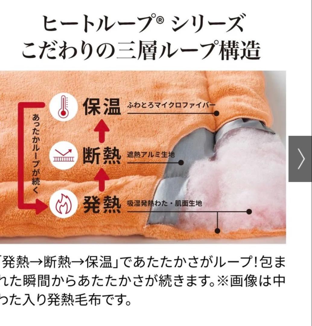 新品未使用　ヒートループ（R）ハイパー 発熱敷きパッド　シングル ブラウン